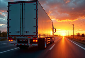 Freight trucks on a busy Indian highway